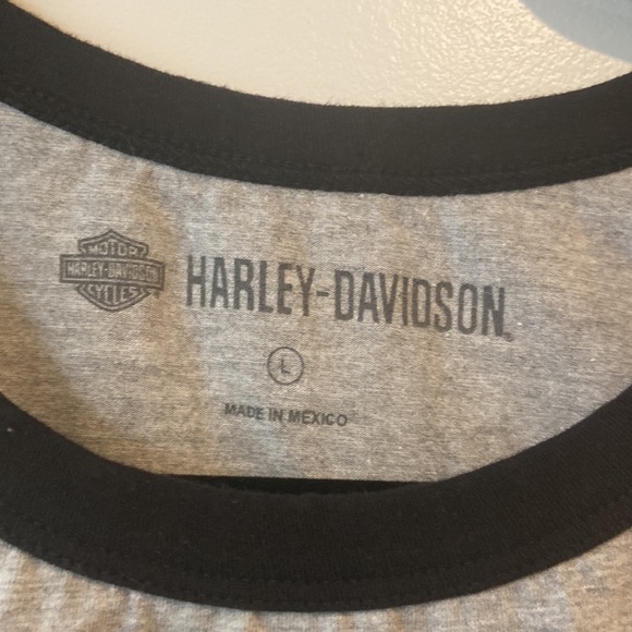 Harley Davidson Large gray and black tank top EUC Harley Davidson made me do it - Picture 2 of 11
